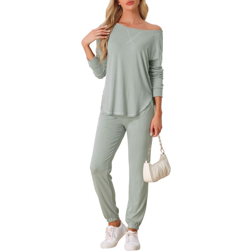 Travel Sweatsuits 2 Piece Knit Fall Winter Loungewear Set Grey